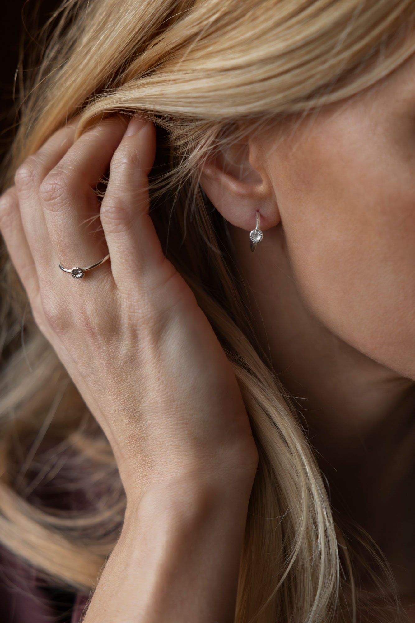 Knappkorall - Örhänge Creol, Litet