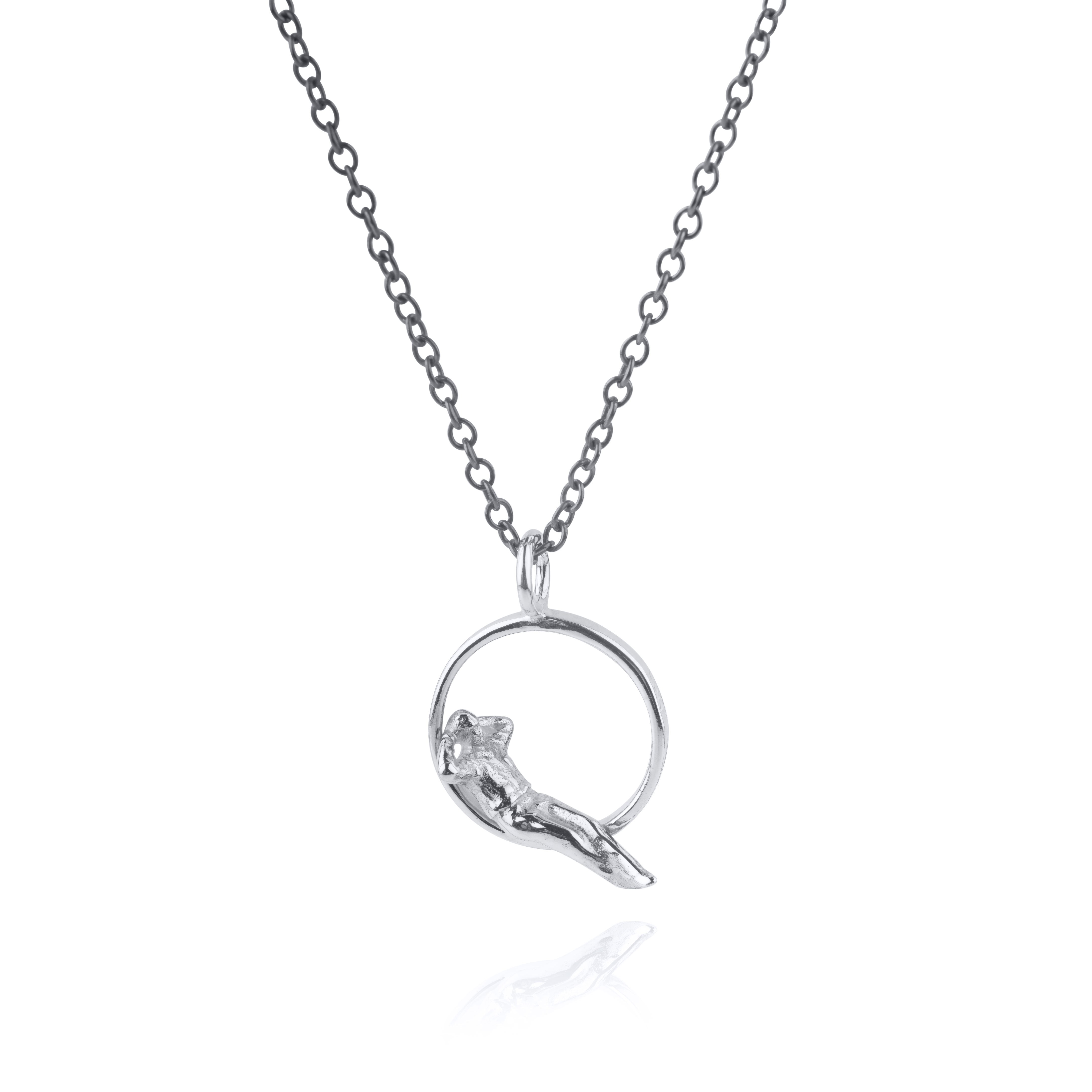 Egentid Herr halsband med liten silverberlock