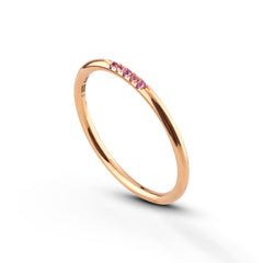 Leilu - rosa safir - 18k guldring