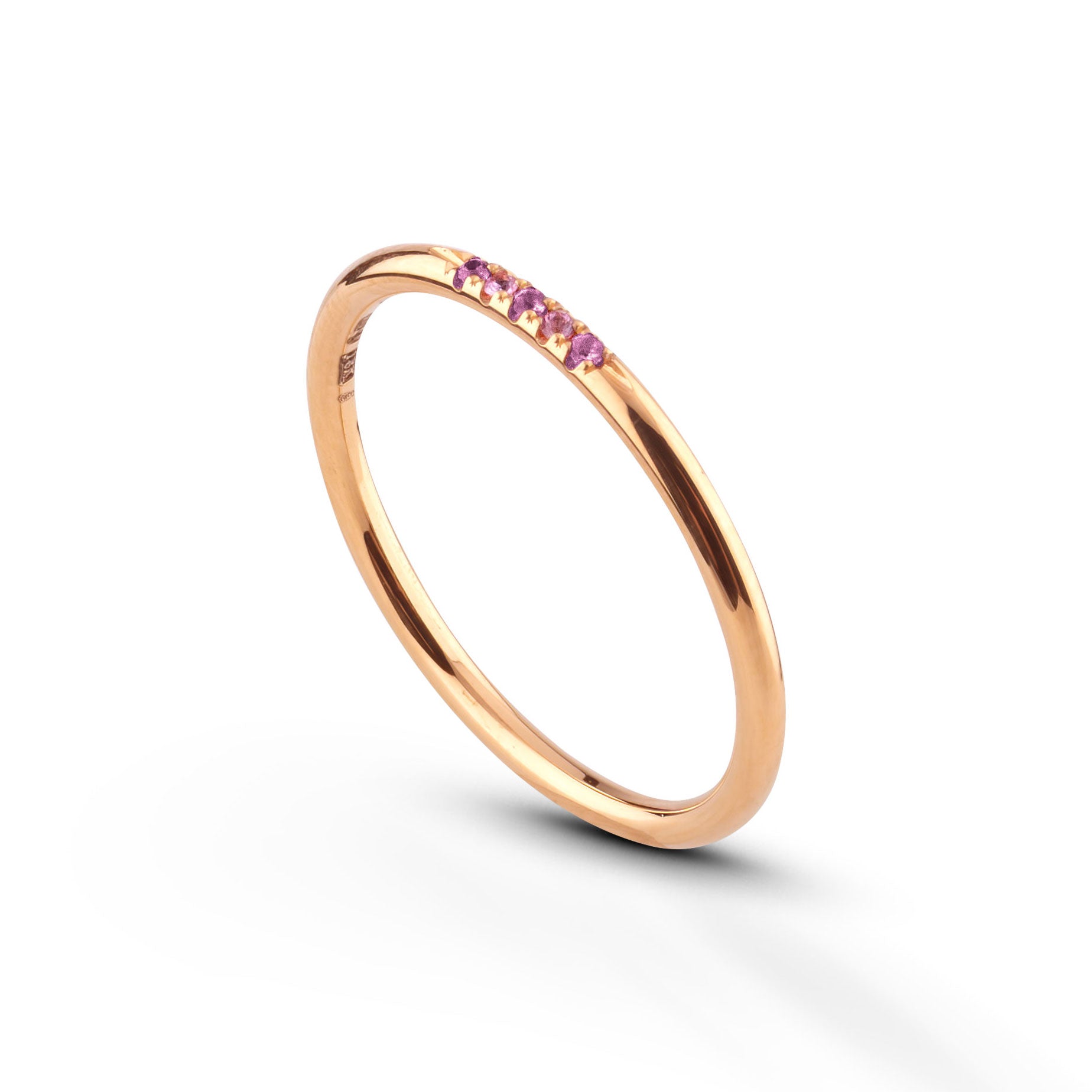 Leilu - rosa safir - 18k guldring