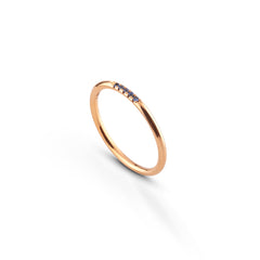 Leilu - blå safir - 18k guldring