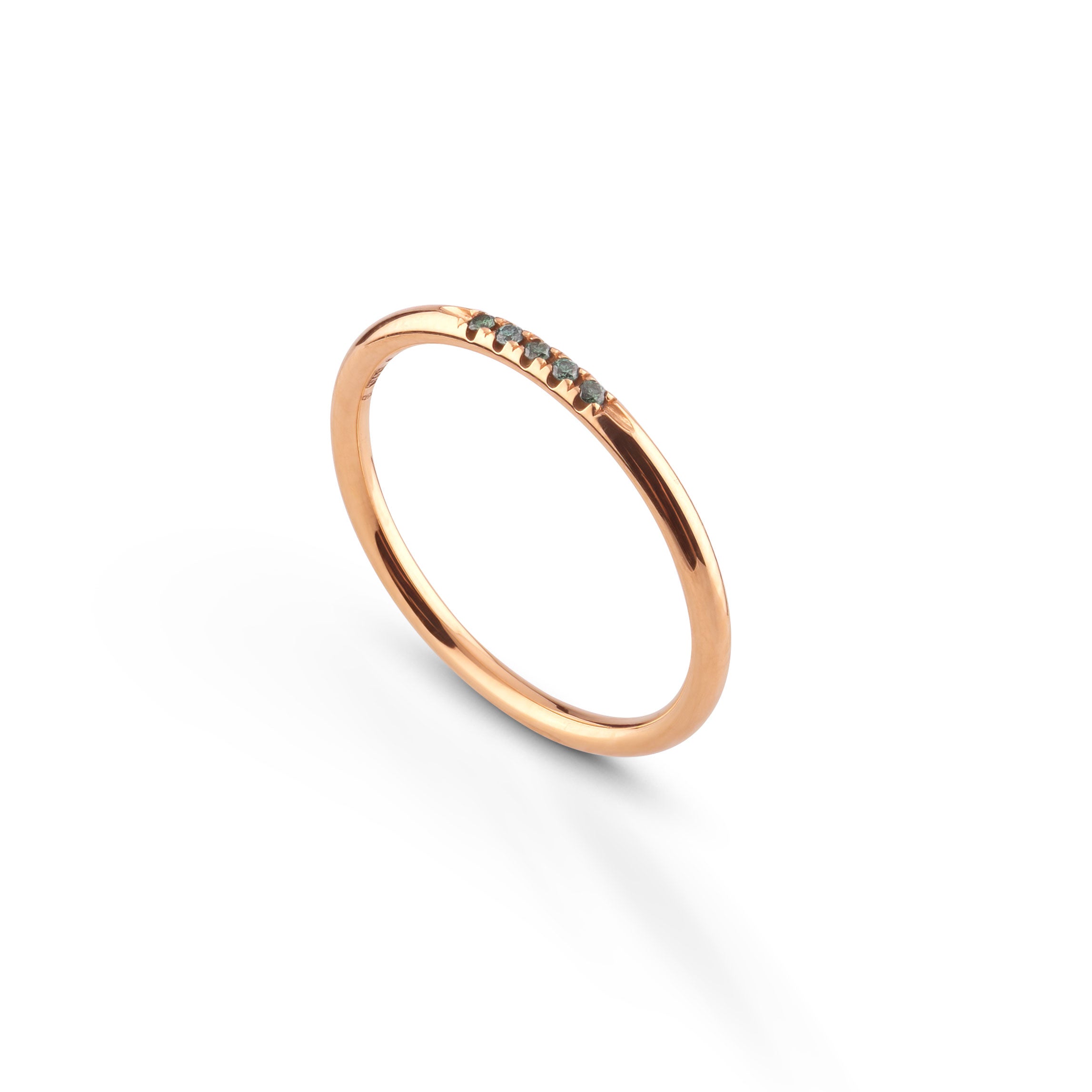 Leilu - grön diamant - 18k guldring