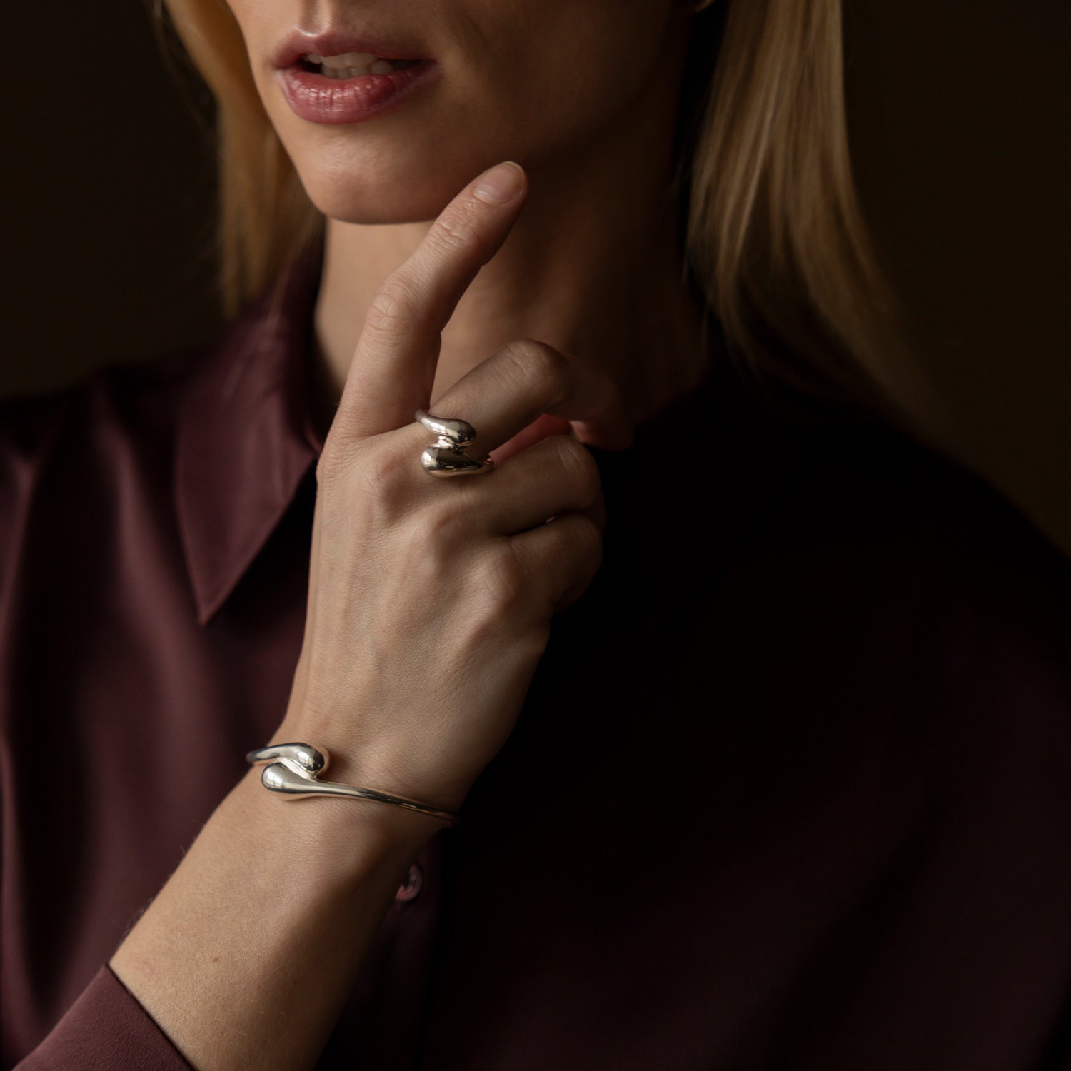 Got Your Back - Stelt armband stor, silver