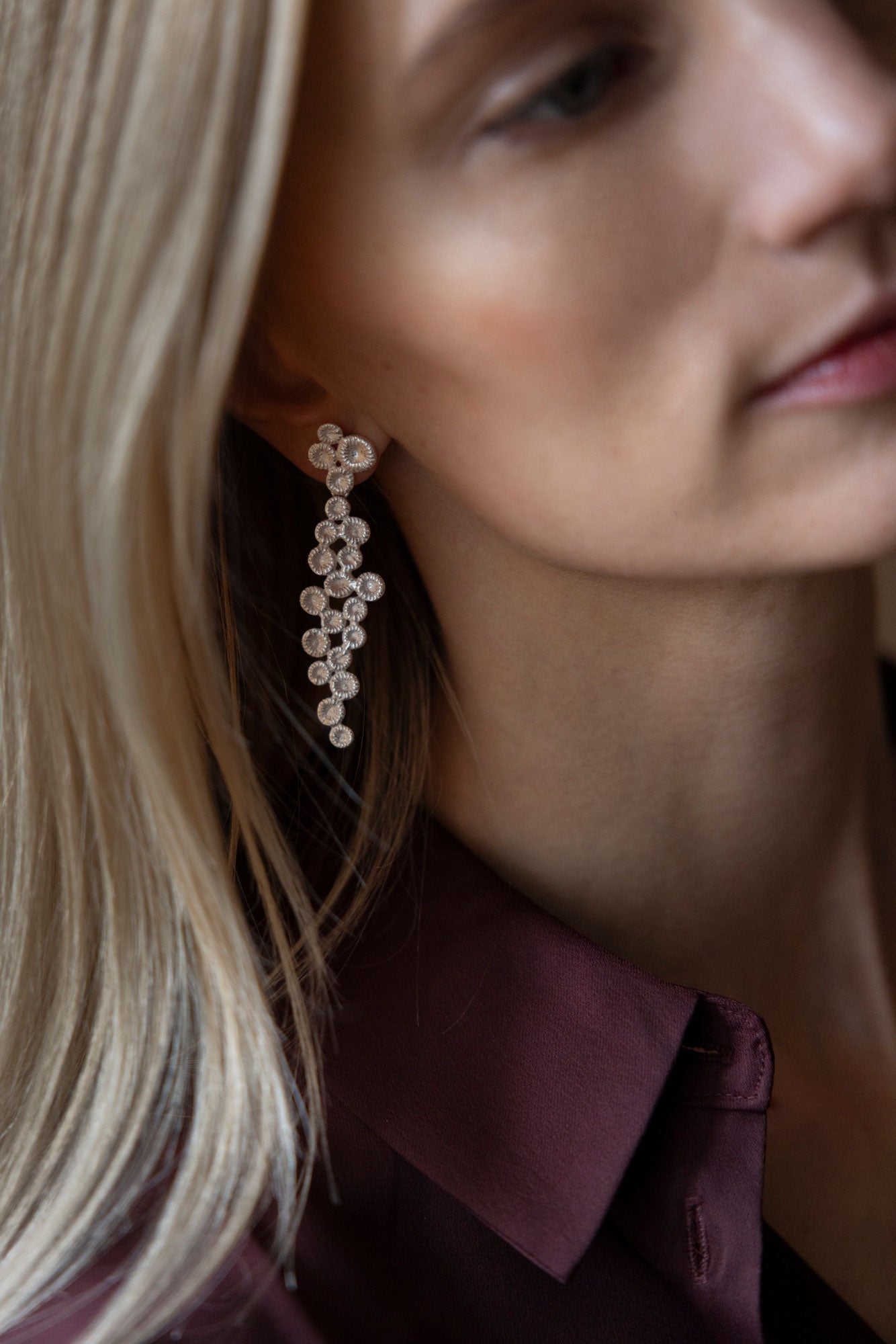 Knappkorall - Örhänge ”Korallrev”