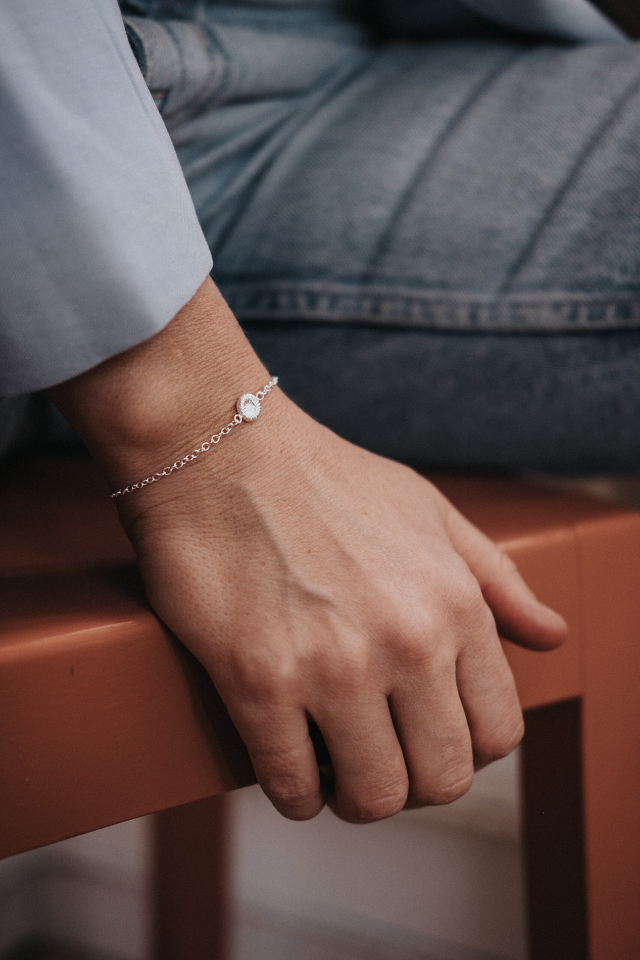 Knappkorall - Armband medium korall