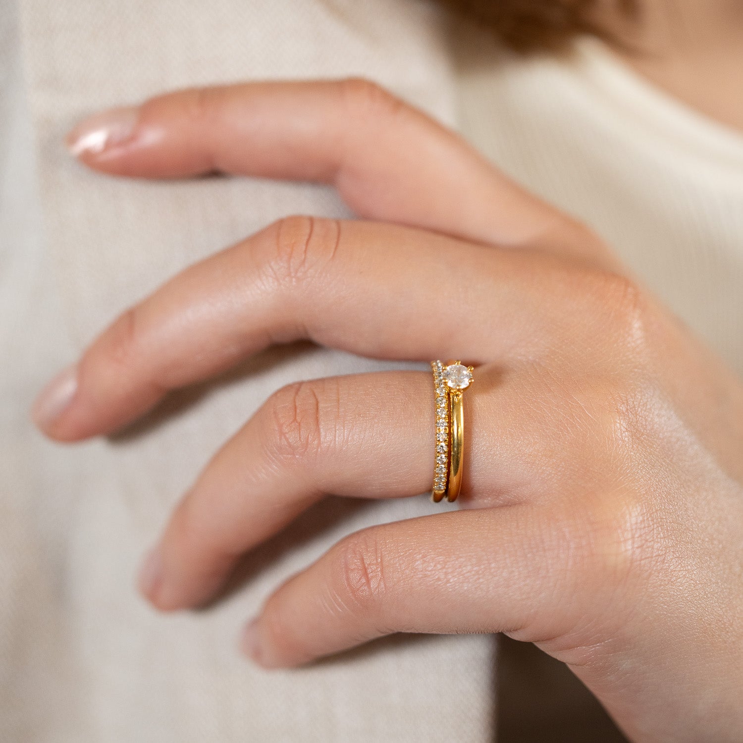 Vitviken - 19 x 0,015 ct - Alliansring