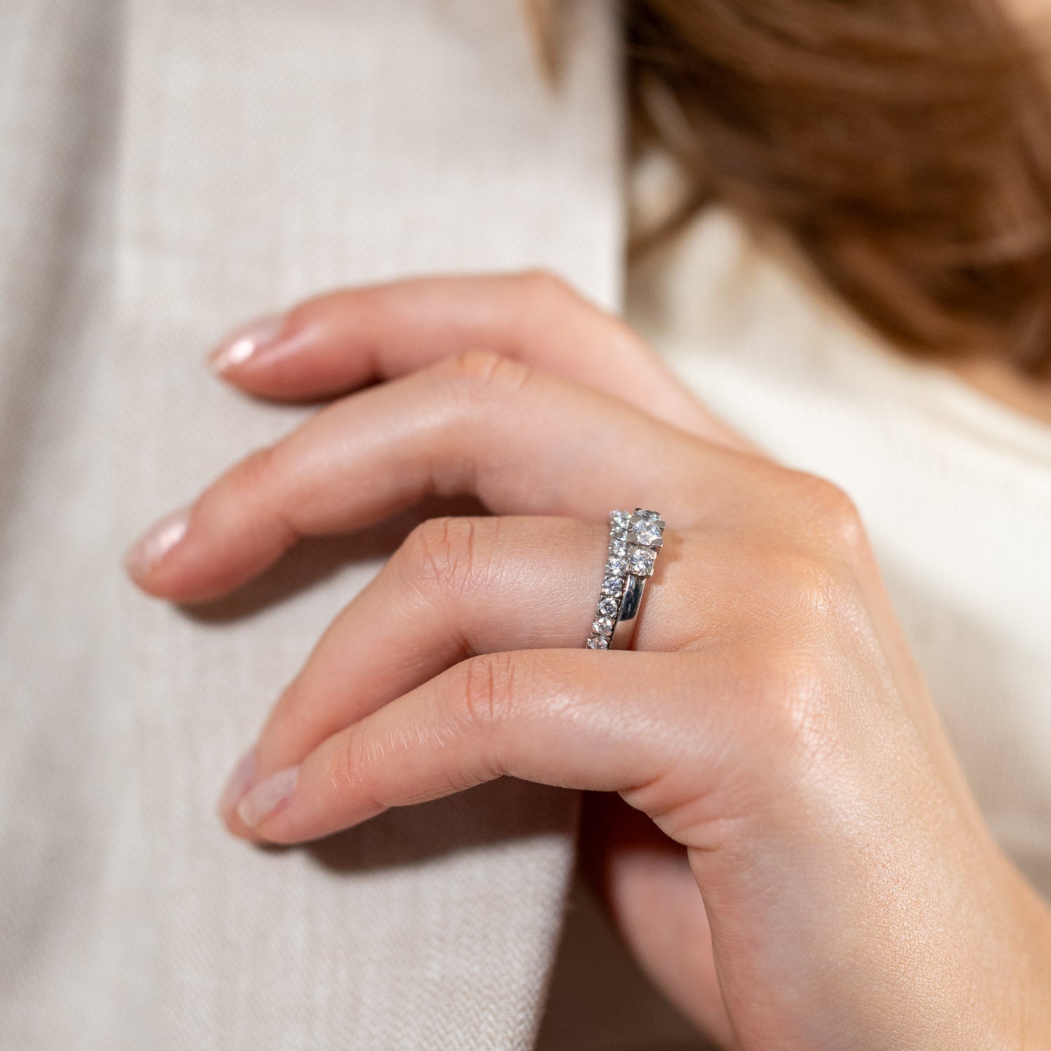 Strandpromenaden ring (9x0,09ct)