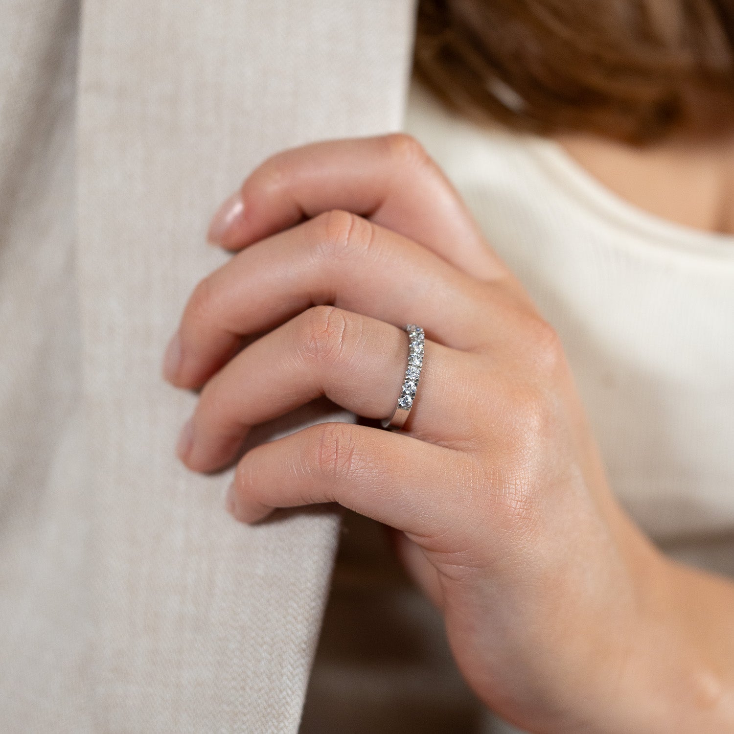 Strandpromenaden ring (9x0,09ct)