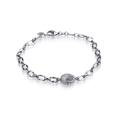 Knappkorall - Armband grov kedja