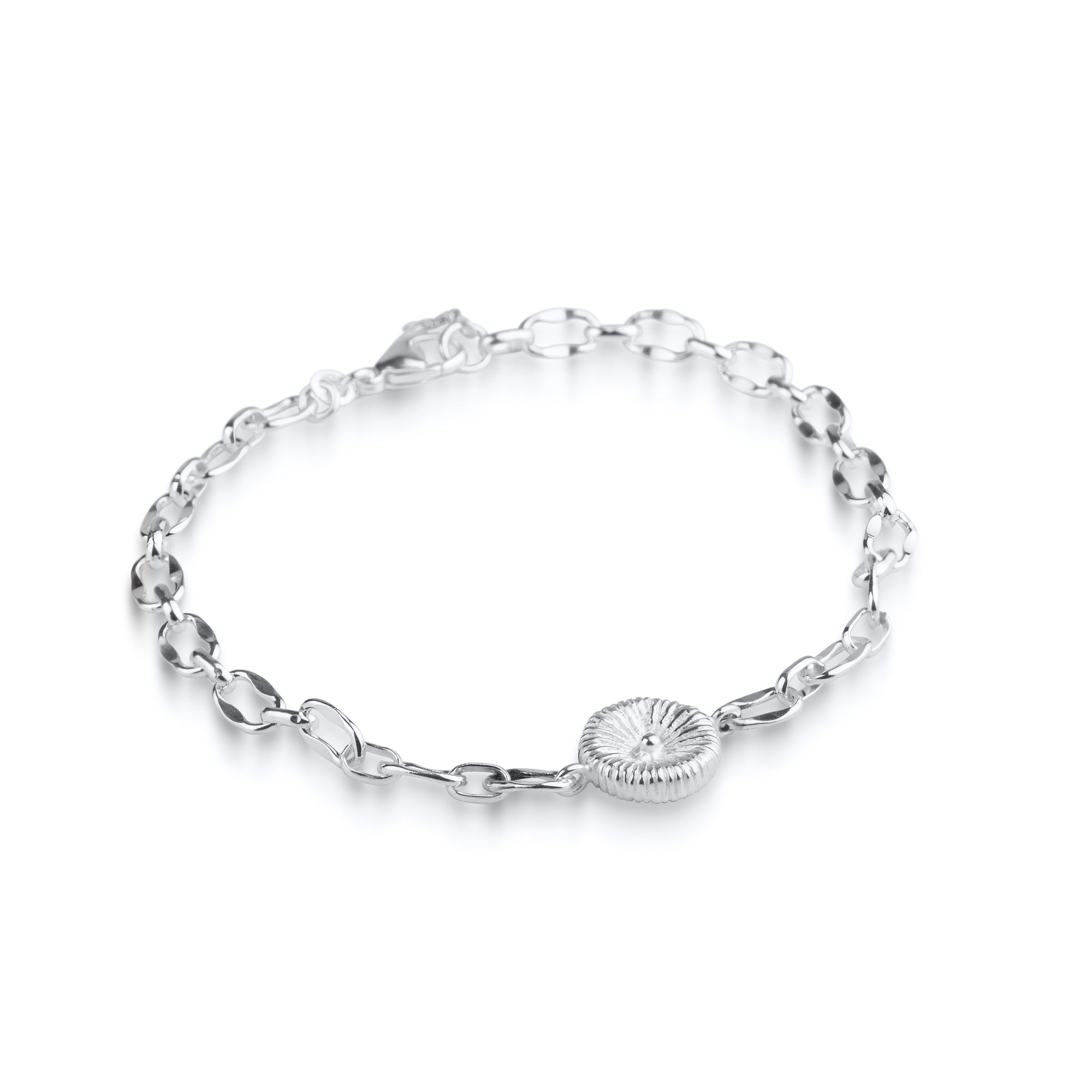 Knappkorall - Armband grov kedja