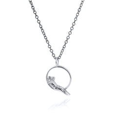 Egentid Herr halsband med liten silverberlock