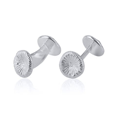 Knappkorall manschettknappar i silver, unik design