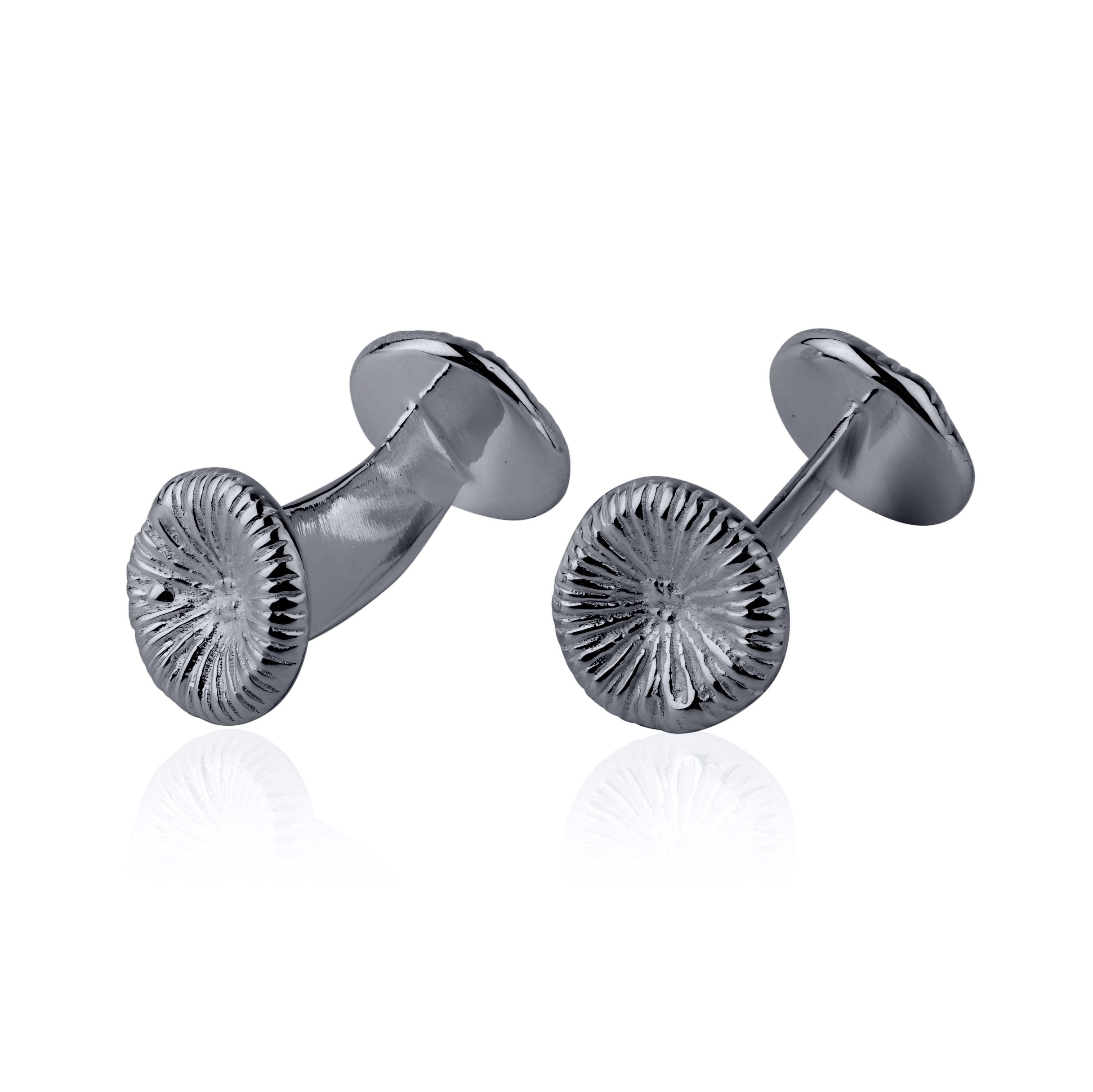 Knappkorall manschettknappar i silver, unik design