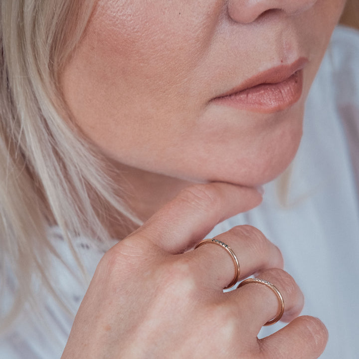 Leilu Ring - 18k guld med stenar