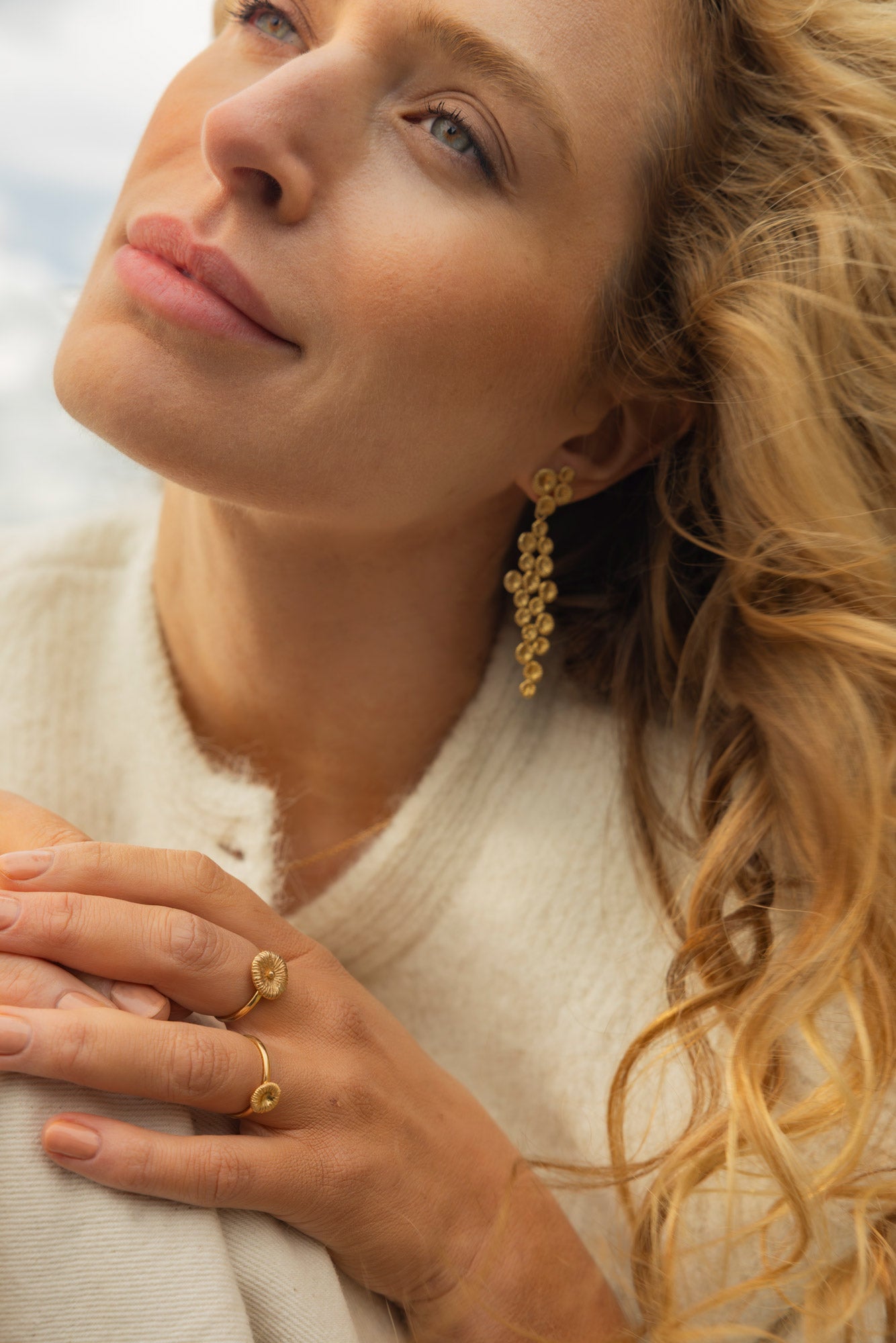 Knappkorall - Örhänge ”Korallrev”