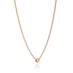 Knappkorall liten halsband i 18k guld eller 925 silver, fossil från Gotland, 5 mm sten, justerbar kedja.