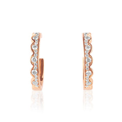 Rödguld Lace örhänge med delikat spetsmönster från Annika Gustavsson Jewellery