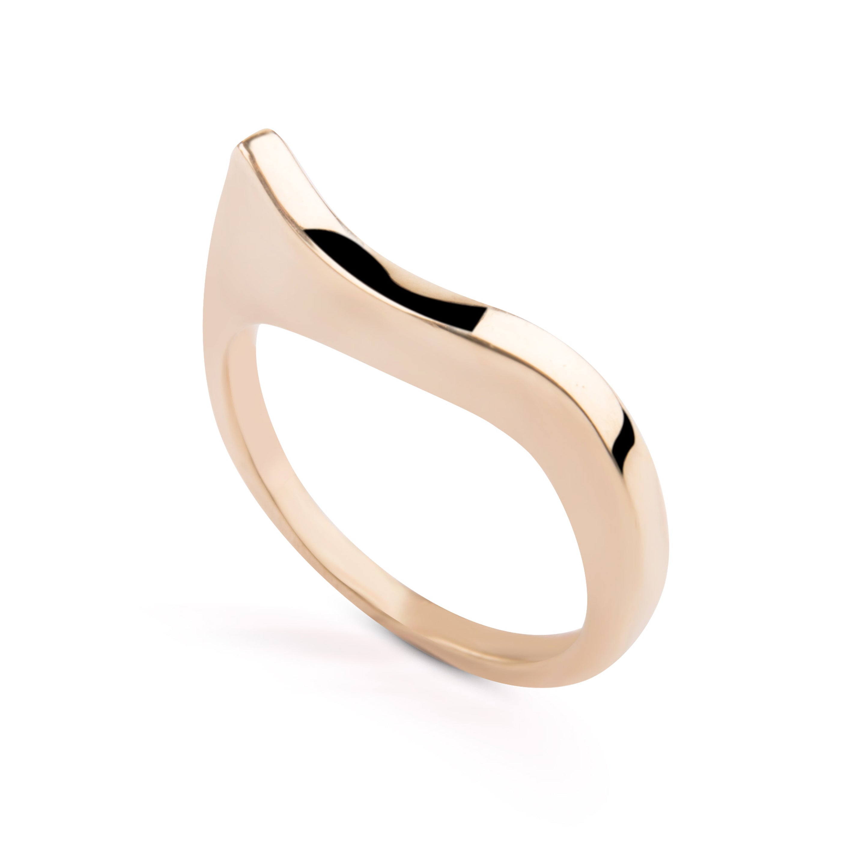 Elegant Havsbris ring i guld, slät design